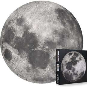 1000 Piece Puzzle for Adults, Space Moon Jigsaw Puzzles 1000 Pieces, Telescope Planet Close-up Round Puzzles, High Resolution, Matte Finish, No Dust Space Puzzle