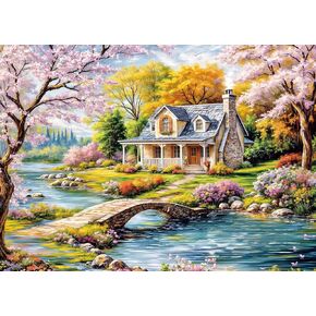Jigsaw Puzzles for Adults 1000 Piece Puzzle for Adults 1000 Pieces Puzzle 1000 Pieces-Idyllic Rural Summer Landscape