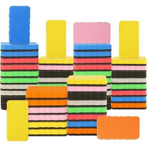 48 Pack Dry Erase Erasers, Magnetic Whiteboard Erasers, Magnetic Dry Erasers for White Board, White Board Erasers Ideal for Classroom, Home, Office, 6 Colors