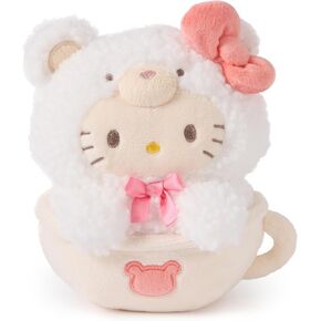 GUND Sanrio Official Hello Kitty Café Latte Teddy Bear Plush, Collectible Plush Toy, Stuffed Animal for Ages 1 and Up, White, 6"