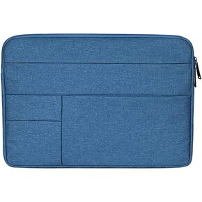 Oxford Cloth Water Repellent Laptop Sleeve Case Bag Cover with Pocket Compatible 13-13.3 Inch MacBook Pro/Air,Multi-Object Bag, Large Capacity, Blue