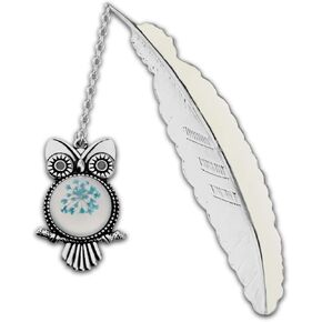 Gzrlyf Owl Glow in The Dark Luminous Bookmark - Metal Book Lover Gift