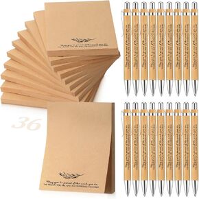 Fulmoon 72 Pcs Employee Appreciation Gift Bulk Thank You Ballpoint Pen and Sticky Inspirational Sticky Notes Back to School Gift for Nurse Student Teacher Volunteer Office