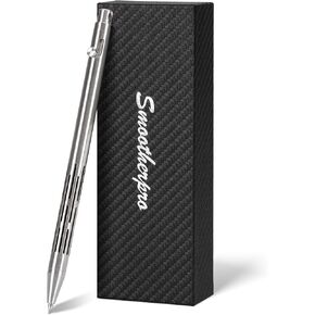 SMOOTHERPRO Bolt Action Pen, Stainless Steel Ballpoint Pen with Black Ink, Compatible with Pilot G2 Refills, Multicolor