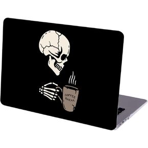 Compatible with MacBook Air 15.3-inch Hard Protective Shell Cace and Keyboard Cover (A2941, M2 Chip, 2023 Release) - Skull and Coffee