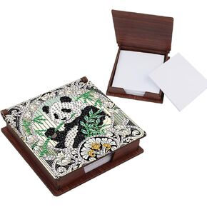 MVVMTOP Diamond Painting Kit memo Box, Diamonds Art DIY Vase and Flowers Patterns Sticky Note Box Special Shape Drill, with 160 Sticky Note, Ideal for Home Office Supplies, Handicrafts, Holiday Gifts