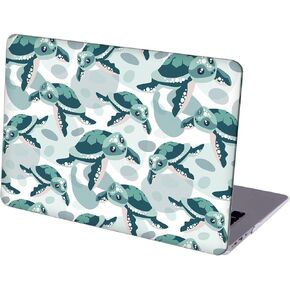 Compatible with MacBook Air 13 inch Retina Display with Touch ID, Hard Shell Case with Keyboard Cover and Screen Protector (M1 A2337 A2179 A1932, 2018-2020 Release) - Sea Turtles MD4148