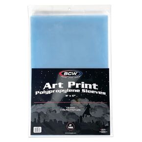 BCW 11X17 Print Sleeves | Protect Playbills, Poster, and Collectible Prints | Clear Sleeves for Art Prints, Acid-Free Archival Storage | Safeguard Photos and Artwork | Durable, Long-Lasting Protection