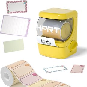 HPRT NEW1 Label Maker - Label Make Machine with 1 Roll Tape Portable Bluetooth Thermal Printer for Smartphone iPhone&Andriod, White