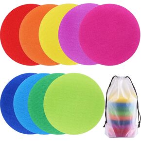 SIQUK 63 Pieces Carpet Markers Hook and Loop Carpet Marker for Classroom, 9 Colors
