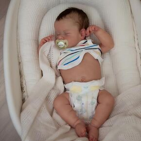 ADFO Lifelike Reborn Baby Dolls 20 Inches Girl Real Like Baby Doll with Soft Cloth Body Sleeping Realistic Newborn Baby Dolls with Feeding Kit Gift for Kids Ages 3+