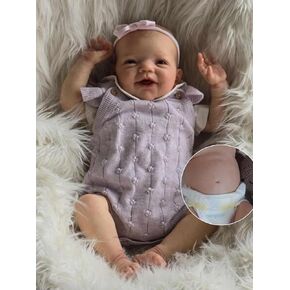 Anano Lifelike Reborn Baby Dolls Silicone Full Body 20Inch Realistic Newborn Baby Toy Dolls That Look Real Girl Life Like New Born Baby Doll Anatomically Correct Baby Doll Alive