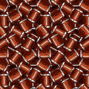 Football Print 100% Cotton Fabric Material by The Yard for Sewing, by David Textiles, 44 Inches Wide
