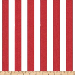 Richland Textiles 1 in. Stripe Red/White Fabric By The Yard