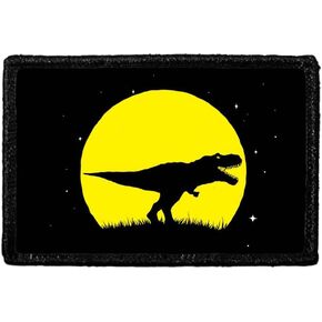 T-Rex at Night | Hook and Loop Attach for Hats, Jeans, Vest, Coat | 2x3 in | by Pull Patch