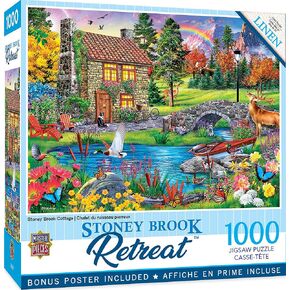 MasterPieces 1000 Piece Jigsaw Puzzle for Adults, Family, Or Youth - Island Cottage - 19.25"x26.75"