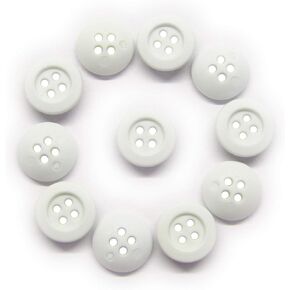 ButtonMode Rubber Shirt Buttons Ideal for Children’s Clothing, Polos, Rugby Shirts Includes 11 Buttons, 13mm (1/2 Inch), Gray