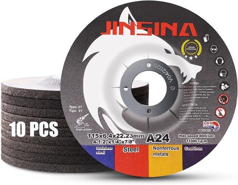 Grinding Wheel 5 PCS, 4-1/2" Grinding Wheels for Metal, Steel, Stainless Steel & Cast Iron, Aluminum Oxide Grinding Discs for Angle Grinder, Aggressive & All-purpose Grinding (4-1/2"×1/4"×7/8") in Saudi Arabia