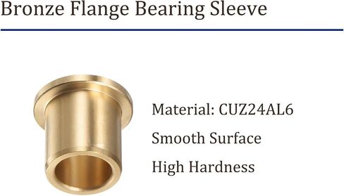2pcs Bronze Flange Bearing Sleeve [10mm Bore x 14 OD x 20mm Flange Thickness] Self-Lubricating Bushings in Saudi Arabia