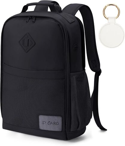 ECOHUB Travel Backpack for Women Men, 17.3" Laptop Backpack with Hat Clip Water-Resistant Carry On Casual Daypack Lightweight Personal Item Bag with USB Charging Port for Business Travel School, Black in Kuwait