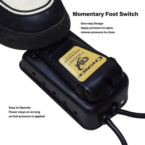 Variable Speed Foot Pedal, Momentary Control Switch with Extended 70 Inch Power Cord and Extended 50 Inch Cord to Connect for Rotary Tools and Stationary Power Tools in Saudi Arabia