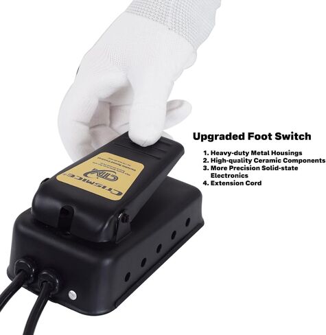 Variable Speed Foot Pedal, Momentary Control Switch with Extended 70 Inch Power Cord and Extended 50 Inch Cord to Connect for Rotary Tools and Stationary Power Tools in Saudi Arabia