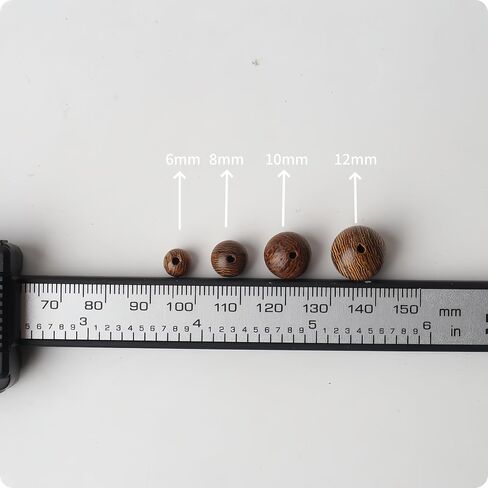 DAHI 600pcs 8mm Dark Brown Wooden Beads Undyed Natural Stripe Round Wood Beads Bulk Wooden Loose Craft Beads for Bracelets and Jewelry Making（8mm in Saudi Arabia