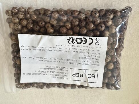 DAHI 600pcs 8mm Dark Brown Wooden Beads Undyed Natural Stripe Round Wood Beads Bulk Wooden Loose Craft Beads for Bracelets and Jewelry Making（8mm in Saudi Arabia