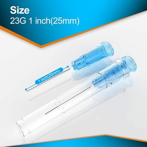 25 Ga 1 Inch 25mm Luer Lock Industrial Dispensing Accessories Supplies, Pack of 100, Individually Packaged in Saudi Arabia