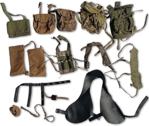 SIXPOINTS 50 Pieces 1/6 Scale Camo Military Clothes & Pants &Bag Accessories Fit for 12" GI Joe Ultimate Soldier Male Military Action Figure Body in Saudi Arabia