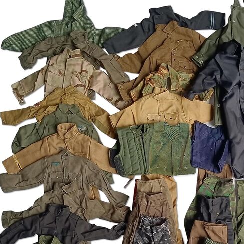 SIXPOINTS 50 Pieces 1/6 Scale Camo Military Clothes & Pants &Bag Accessories Fit for 12" GI Joe Ultimate Soldier Male Military Action Figure Body in Saudi Arabia
