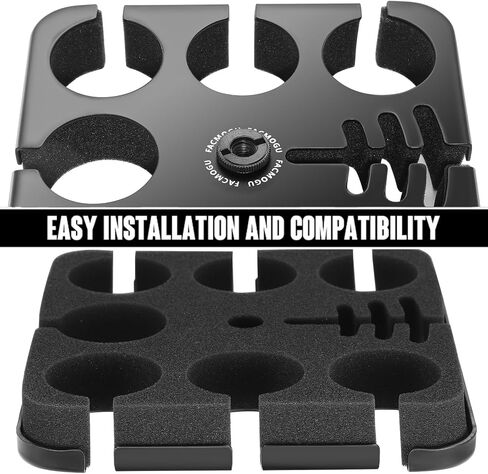 حامل ميكروفون متعدد من Facmogu، حامل ميكروفون متعدد من الألومنيوم يحمل ما يصل إلى 6 ميكروفونات، حامل ميكروفون سلكي ولاسلكي للحامل، حامل ميكروفون متعدد للمنظم والعرض، مع محول ملولب 3/8 بوصة - 16 in Kuwait