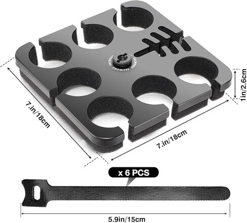 حامل ميكروفون متعدد من Facmogu، حامل ميكروفون متعدد من الألومنيوم يحمل ما يصل إلى 6 ميكروفونات، حامل ميكروفون سلكي ولاسلكي للحامل، حامل ميكروفون متعدد للمنظم والعرض، مع محول ملولب 3/8 بوصة - 16 in Kuwait