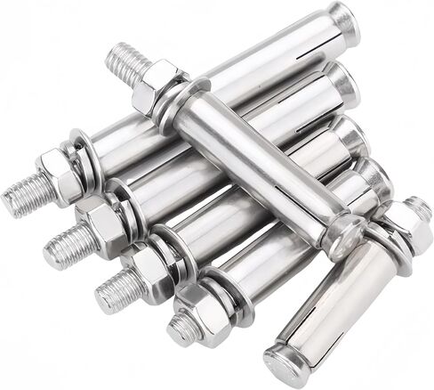 M10 x 80 mm External Hex Expansion Bolts Screws Sleeve Anchors, 304 Stainless Steel, 4Pcs in Saudi Arabia