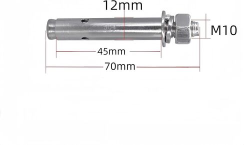 M10 x 80 mm External Hex Expansion Bolts Screws Sleeve Anchors, 304 Stainless Steel, 4Pcs in Saudi Arabia