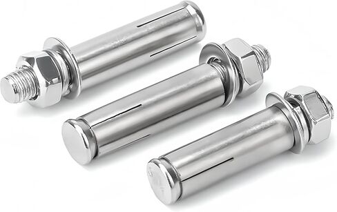 M10 x 80 mm External Hex Expansion Bolts Screws Sleeve Anchors, 304 Stainless Steel, 4Pcs in Saudi Arabia