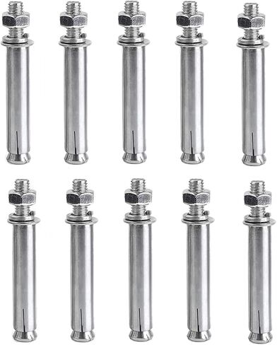 M10 x 80 mm External Hex Expansion Bolts Screws Sleeve Anchors, 304 Stainless Steel, 4Pcs in Saudi Arabia