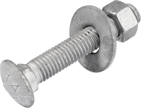 3/8" x 3-1/2" (50 pack) Galvanized Carriage Bolt Kit, Hot Dip Galvanized for Exterior Use by Makers Bolt in Saudi Arabia
