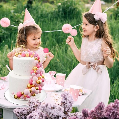 60Pcs Glitter Cake Balls Decorations Foam Cake Topper Balls Mini Balloon Cupcake Toppers for Cake Decorating Birthday Baby Shower Party (Glitter Pink Series) in Kuwait