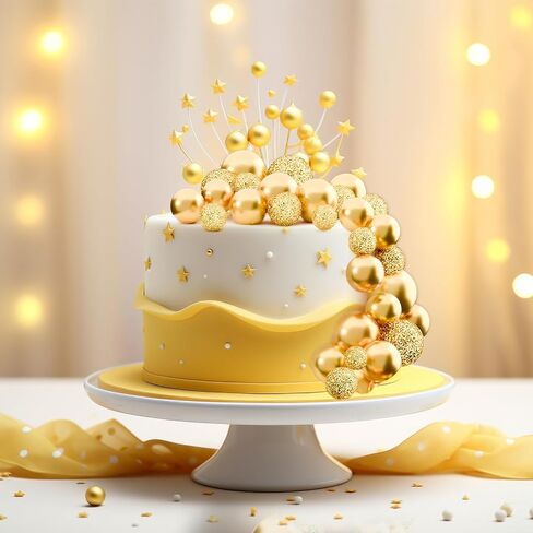 60pcs بريق كرات الكرات زخارف الرغوة كعكة الكعكة أعلى كرات البالون البالون كب كيك أعلى لزينة كعكة حفلة استحمام الطفل (سلسلة بريق الوردي) in Kuwait