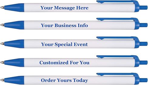 RevMark Personalized Ballpoint Pen, Custom Printed Name, Business or Event Information, Timeless Advertising, USA Made Pens, Promotional Marketing, Smooth Black Ink, Bulk Pack (Green,50 Ct.) in Kuwait