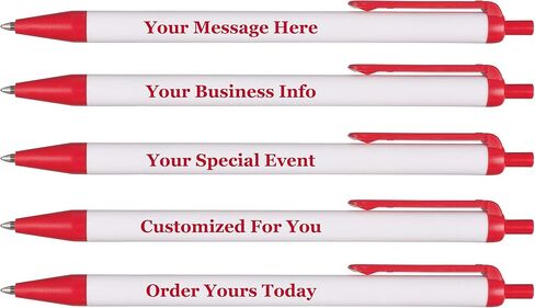 RevMark Personalized Ballpoint Pen, Custom Printed Name, Business or Event Information, Timeless Advertising, USA Made Pens, Promotional Marketing, Smooth Black Ink, Bulk Pack (Green,50 Ct.) in Kuwait