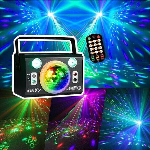 Stage Lights DMX512, Laser Light Show System, Sound Activated Remote Control, Strobe Lights, 120 Patterns LED Beam Effects, Event Wedding Decor, Birthday and Disco ligths,Christmas Decor in Saudi Arabia
