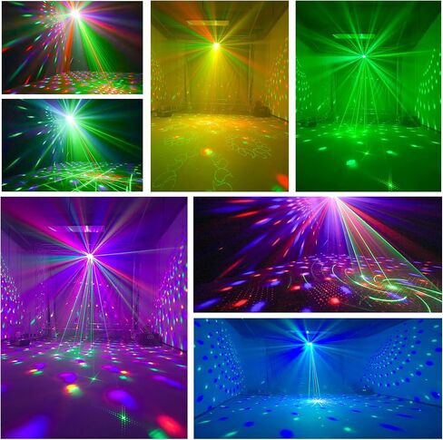 Stage Lights DMX512, Laser Light Show System, Sound Activated Remote Control, Strobe Lights, 120 Patterns LED Beam Effects, Event Wedding Decor, Birthday and Disco ligths,Christmas Decor in Saudi Arabia