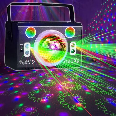 Stage Lights DMX512, Laser Light Show System, Sound Activated Remote Control, Strobe Lights, 120 Patterns LED Beam Effects, Event Wedding Decor, Birthday and Disco ligths,Christmas Decor in Saudi Arabia
