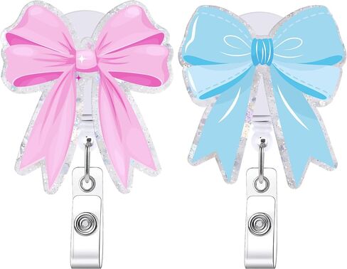 4 Pcs Phlebotomy Badge Reels, Retractable Funny Pink Glitter ID Badge Holder with Swivel Clip, Phlebotomy Essentials and Phlebotomist Gifts in Saudi Arabia