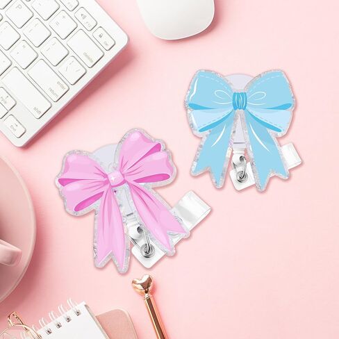 4 Pcs Phlebotomy Badge Reels, Retractable Funny Pink Glitter ID Badge Holder with Swivel Clip, Phlebotomy Essentials and Phlebotomist Gifts in Saudi Arabia