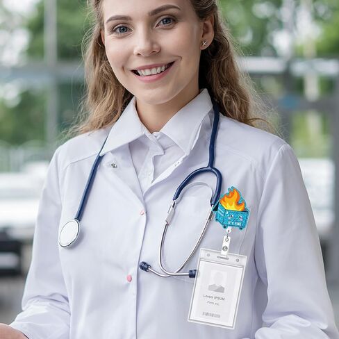 4 Pcs Phlebotomy Badge Reels, Retractable Funny Pink Glitter ID Badge Holder with Swivel Clip, Phlebotomy Essentials and Phlebotomist Gifts in Kuwait