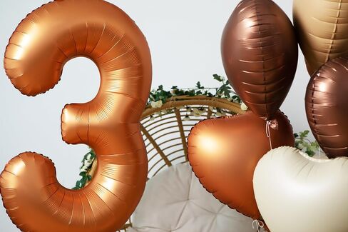40 inch Orange Number Balloon Giant Foil Helium Balloons for 1st Birthday Party Decorations in Kuwait
