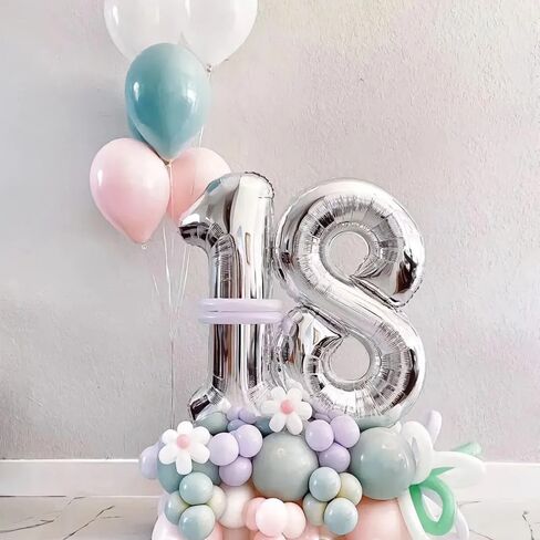 40 inch Orange Number Balloon Giant Foil Helium Balloons for 1st Birthday Party Decorations in Kuwait